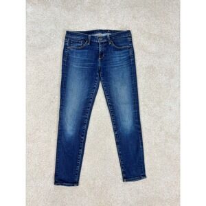 AG Adriano Goldschmied Womens Skinny Jeans Medium Wash Made in USA Blue Size 28